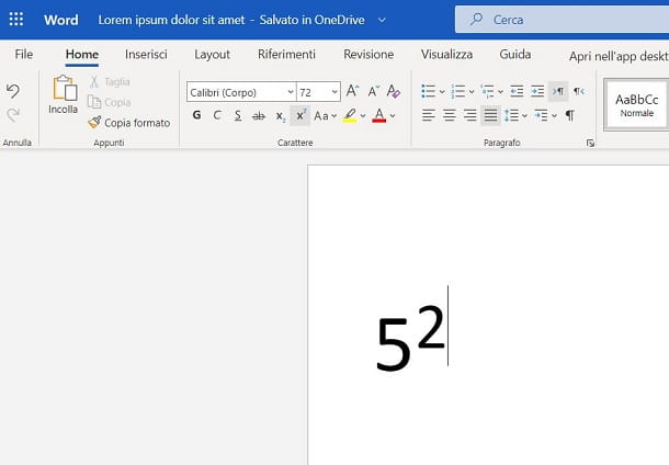 How to raise to power in Word Online