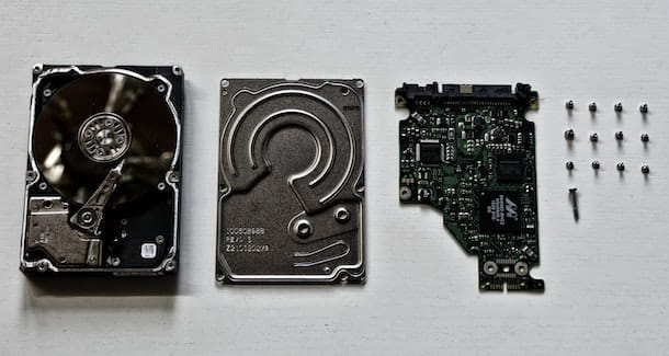 Disassembled hard disk