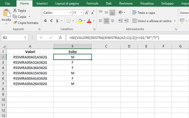 Excel formula analysis