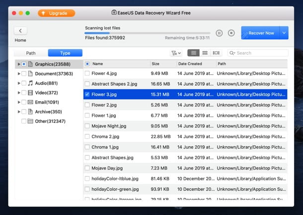 EaseUS Data Recovery Wizard per Mac