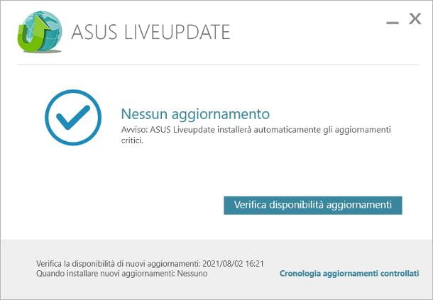 ASUS Live Update (ASUS notebooks and pre-assemblies)