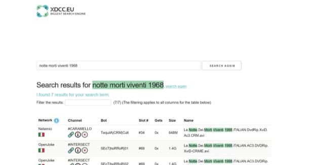 Italian IRC servers and channels to download movies from mIRC