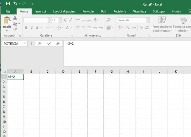 Squared Elevation in Excel