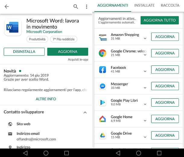 How to update Word on Android