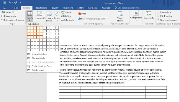 How to make a table in Word - start from scratch