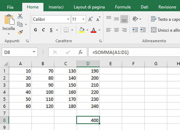 How to add rows on Excel