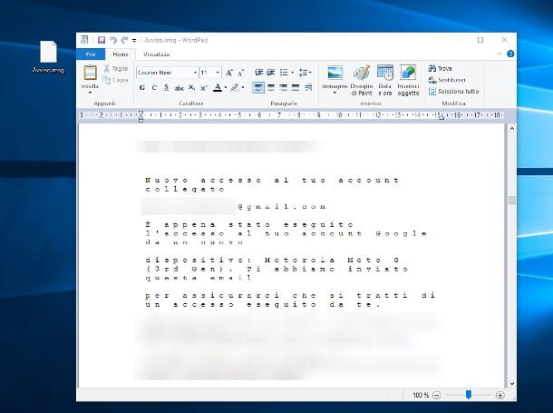 Open MSG files with WordPad